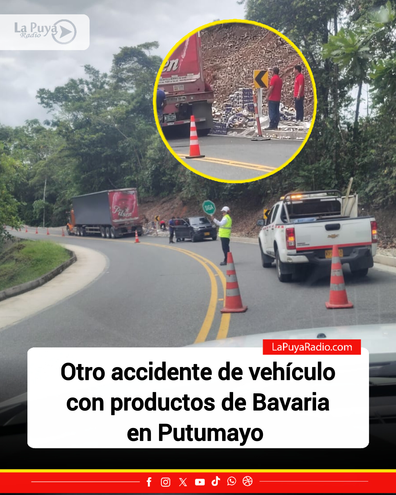Nuevo accidente de vehículo de carga pesada en Putumayo