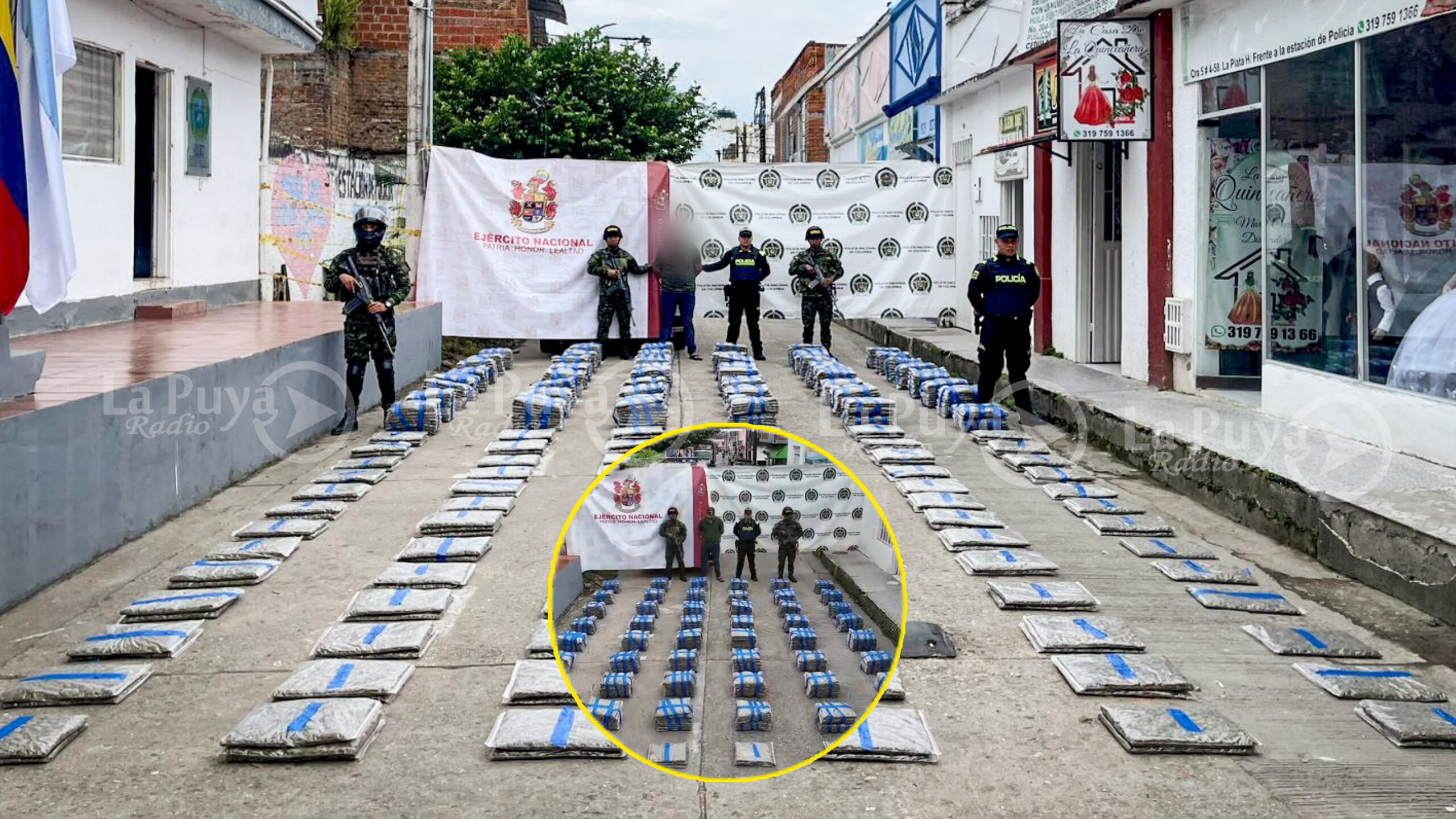 Incautan más de 300 kilos de marihuana y capturan a un hombre