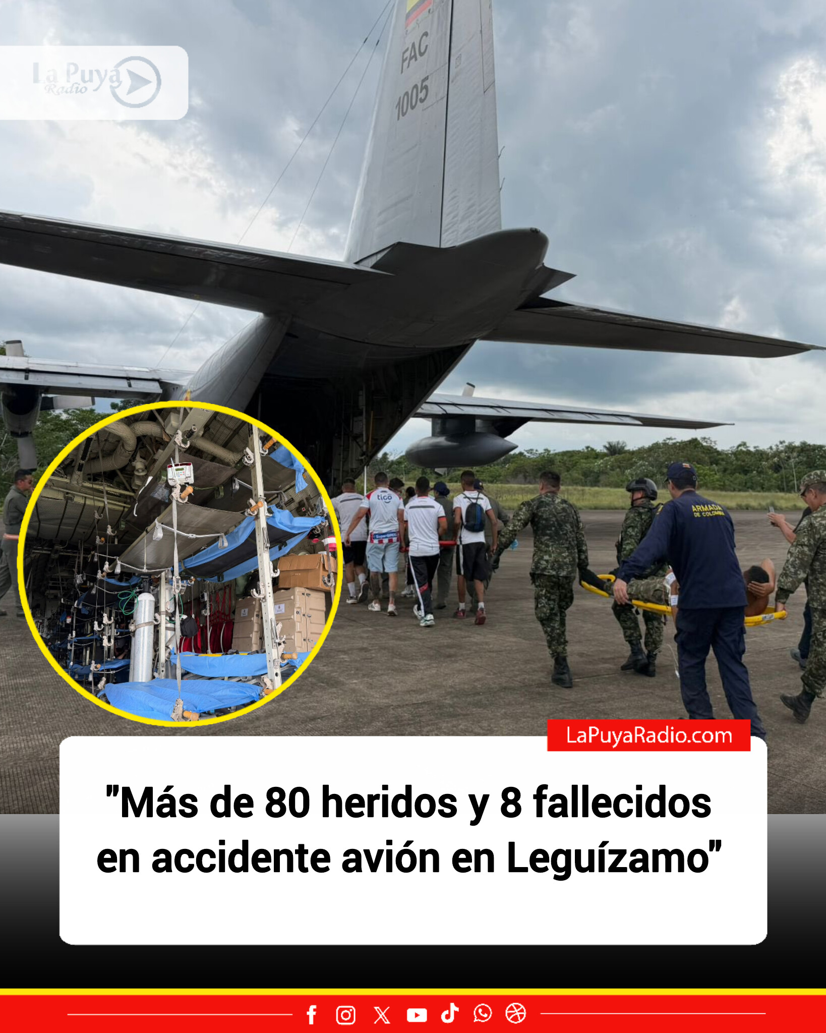 Accidente de avión en Puerto Leguízamo, Putumayo: 8 muertos y más de 80 heridos