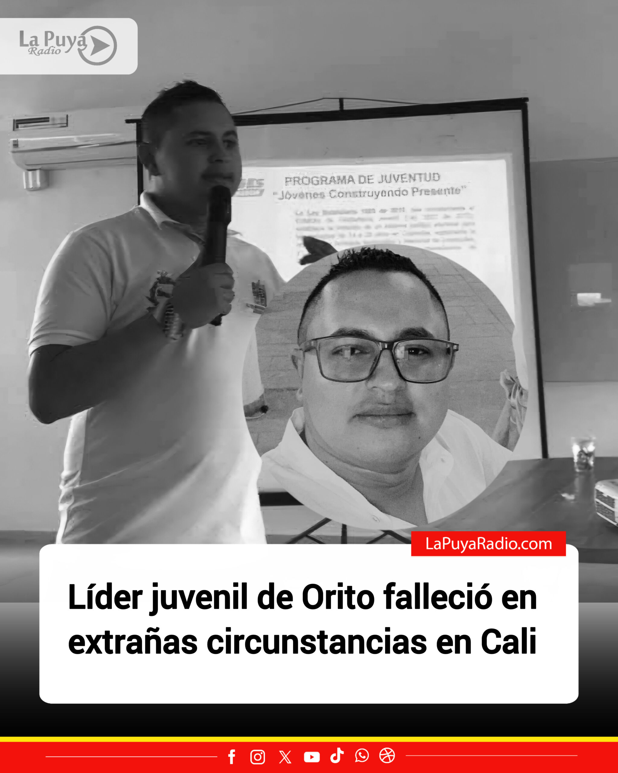 Conmoción por la muerte de líder juvenil de Orito: investigan el caso en Cali