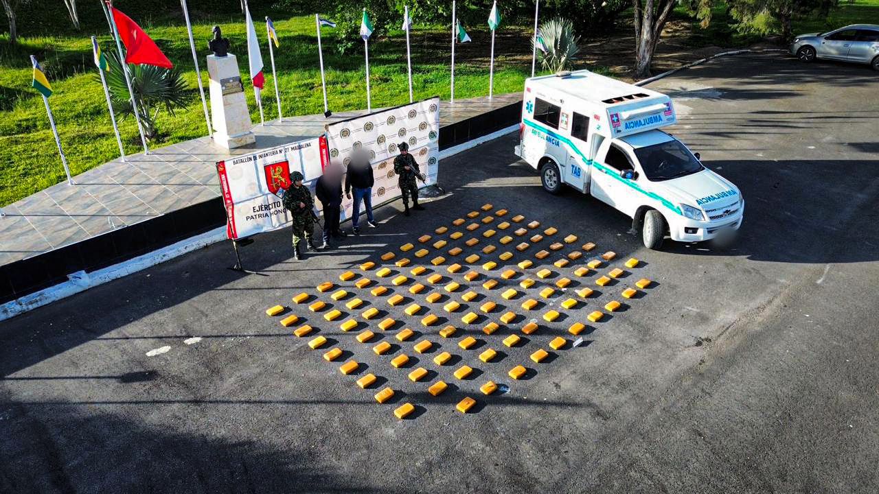 200 Kilos de Coca incautados en una ambulancia