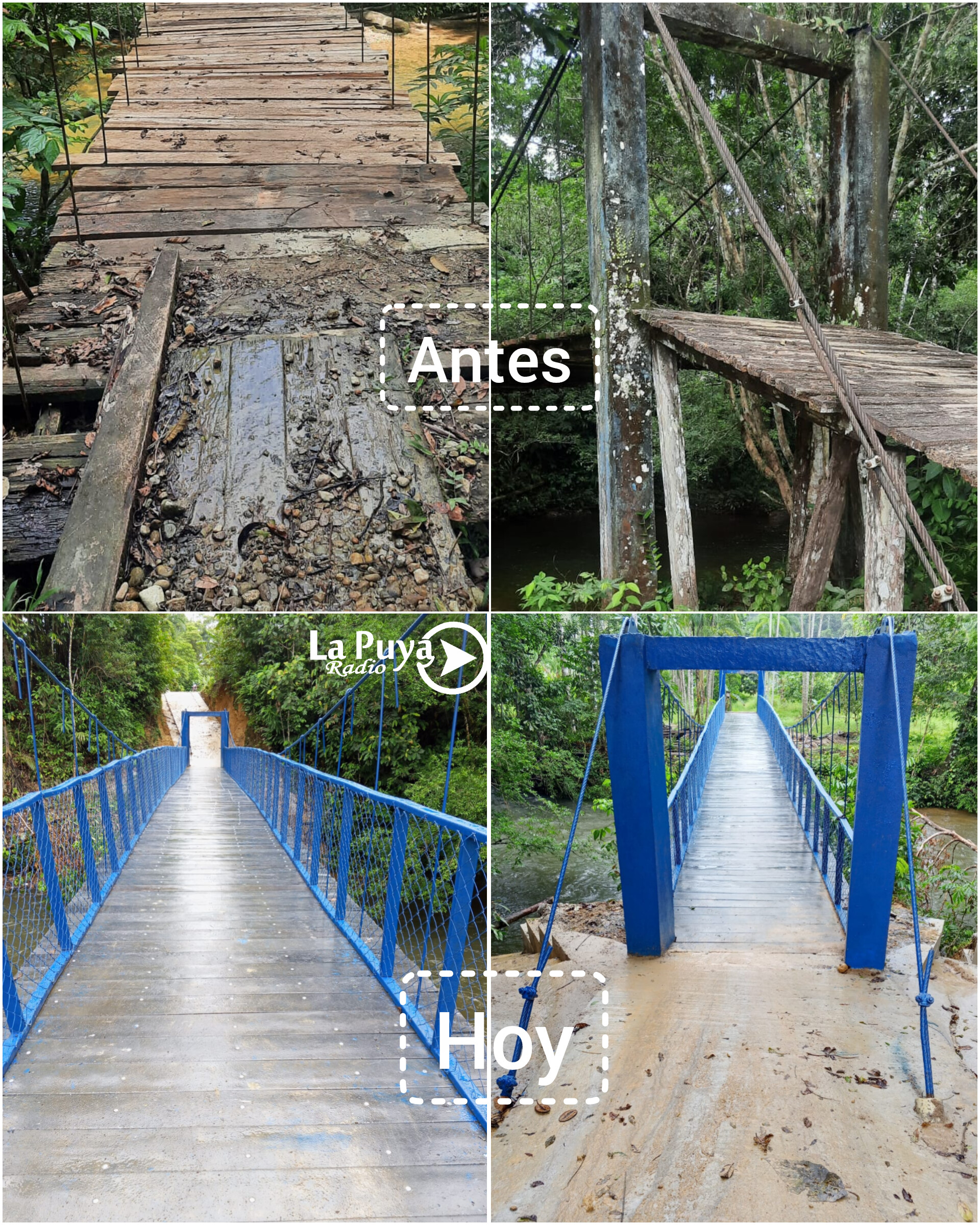 Puente renovado impulsa la seguridad y el desarrollo rural de Villagarzón