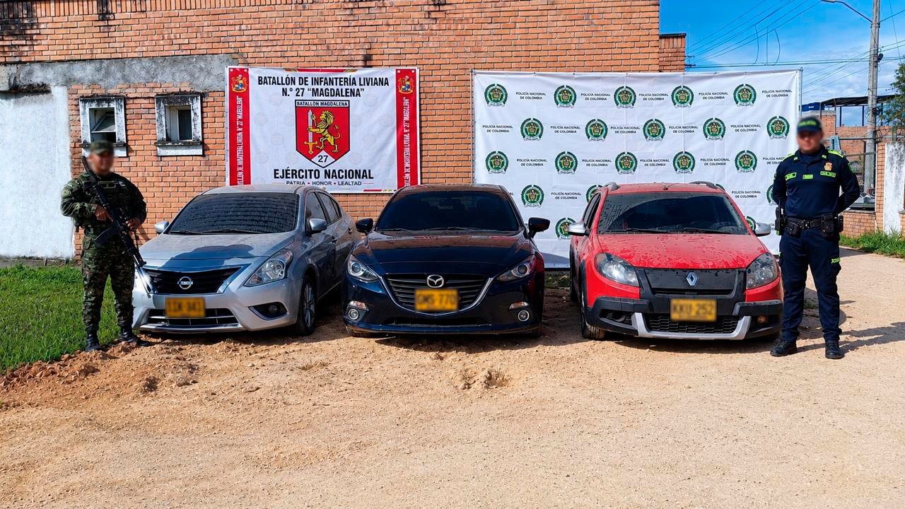 Recuperan tres vehículos hurtados en el Huila